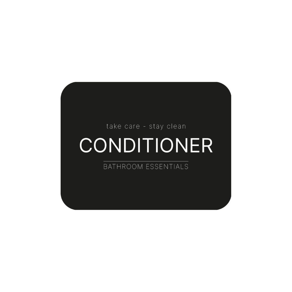 Etiquette Adhésive - Après-Shampooing - Noir Mat