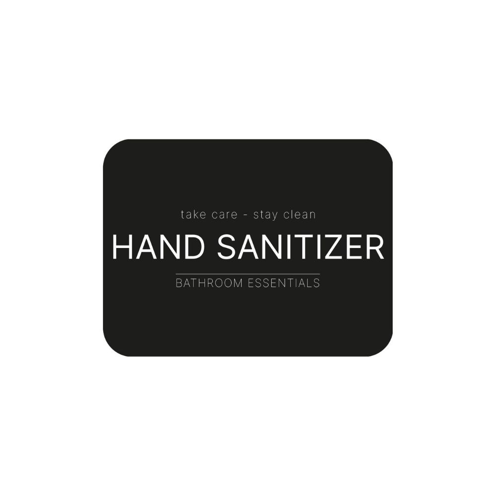 Étiquette adhésive - Désinfectant pour les mains - Noir Mat