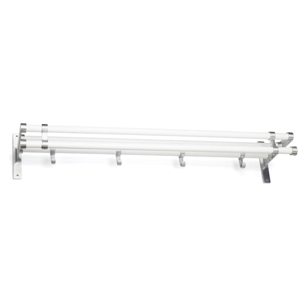 Étagère à chapeaux Elegant Plus - 1000mm - Blanc/Aluminium 