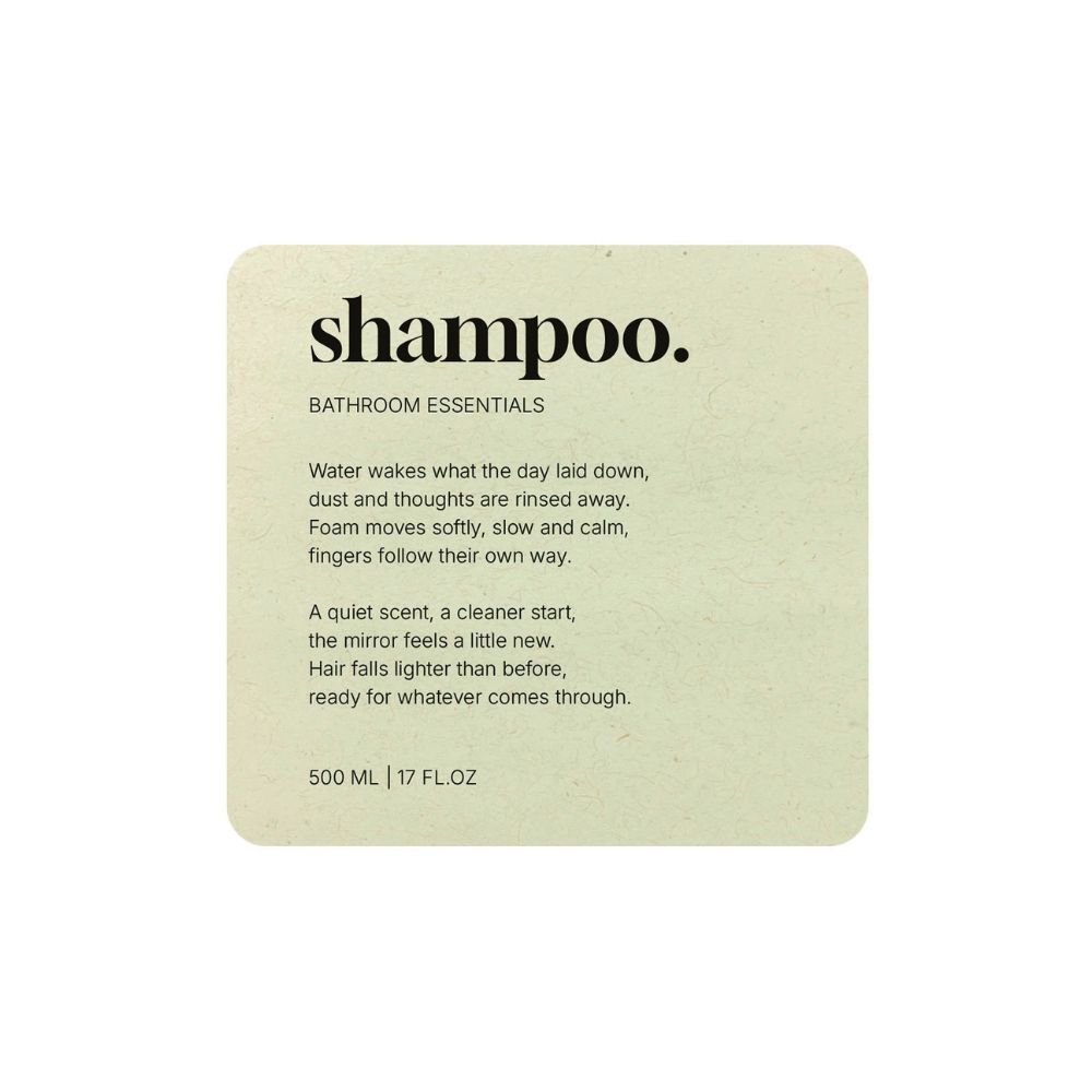 Étiquette Adhésive Premium - Shampoo - Beige