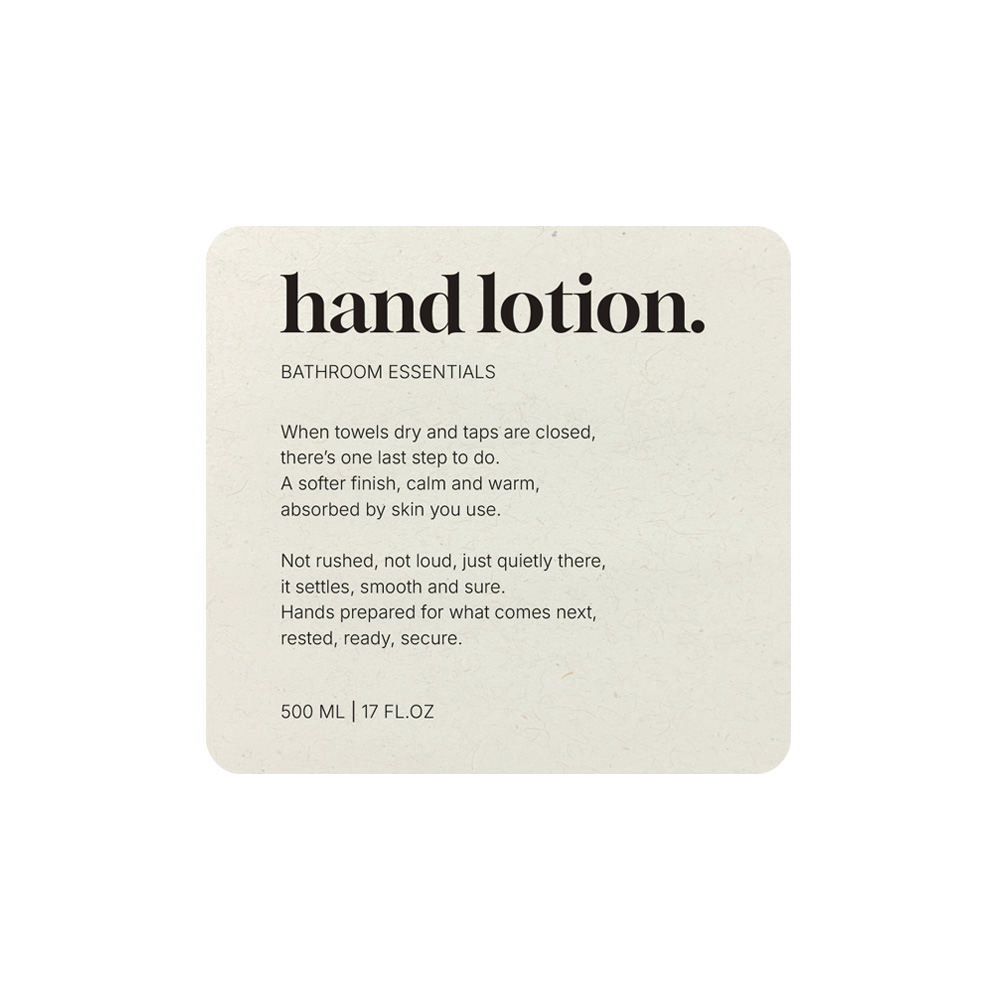 Étiquette Adhésive Premium - Hand Lotion - Beige