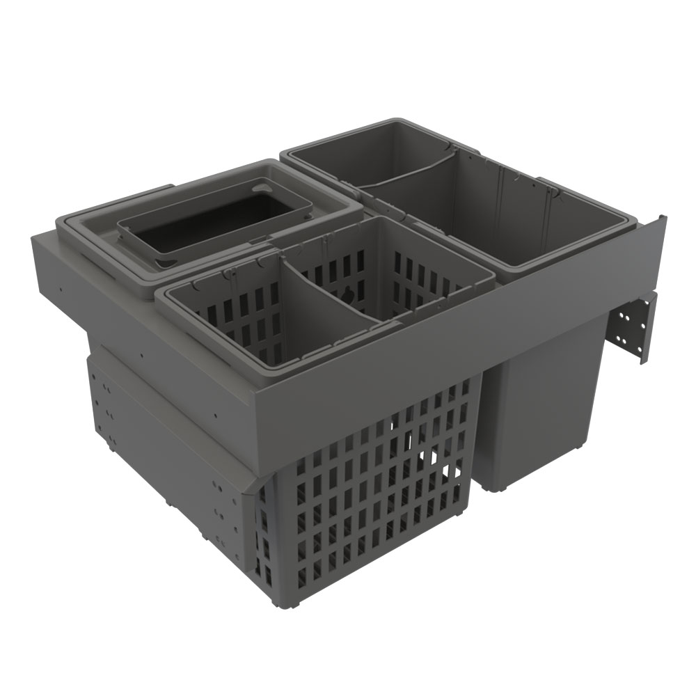 Poubelle De Tri Sélectif, Select Side Eco, Gris Foncé