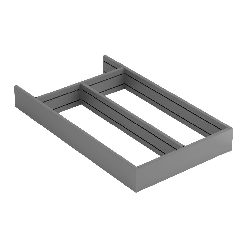 Insert De Tiroir Boîte Á Ustensiles Flex Basic - Gris Foncé