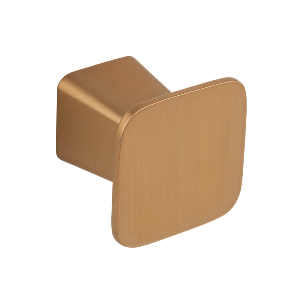 Bouton Prism - 32x32mm -  Laiton Brossé