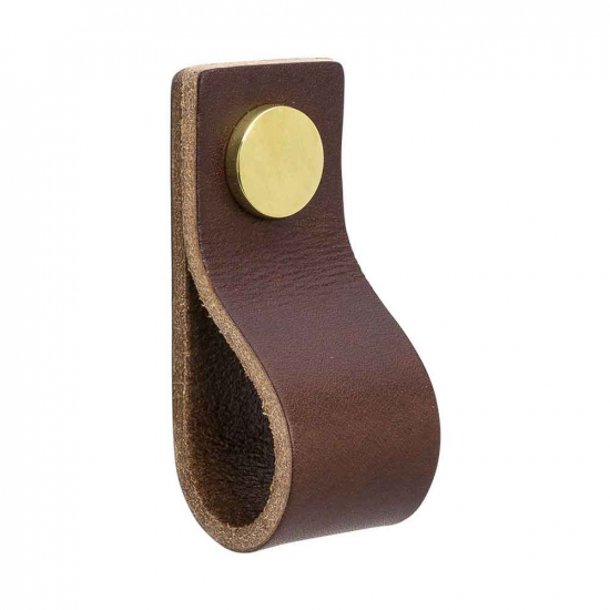 Loop - Cuir Marron/Laiton