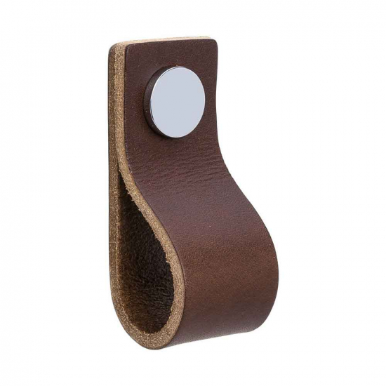 Loop - Cuir marron/Chrome