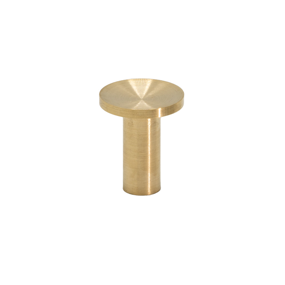 Bouton Sture - 18mm - Laiton Brossé Non Traité