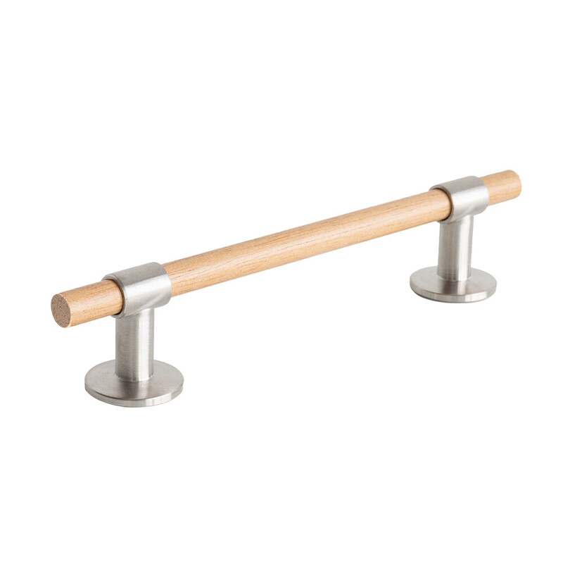 Poignée Uniform - 128mm - Chêne/Inox Brossé