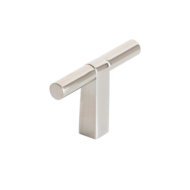 Bouton T Petit - Plaqué Nickel