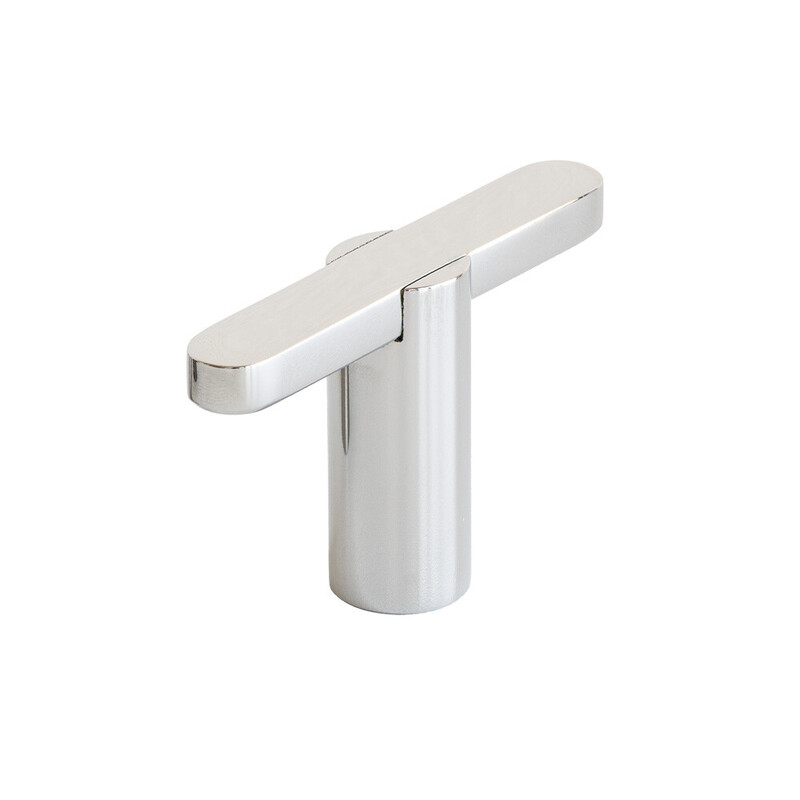 Bouton T Flow - Chrome Poli