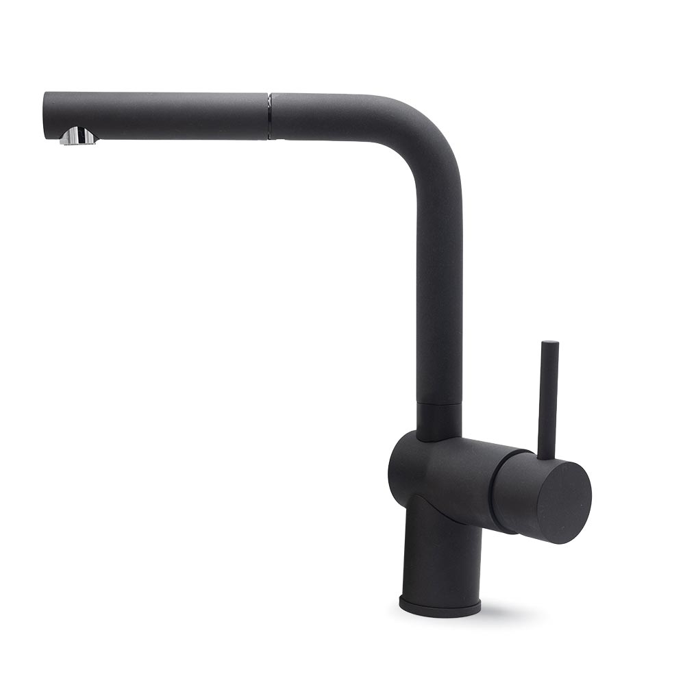 Mitigeur de Cuisine Venedig - Bec Extractible - Silgranit Noir