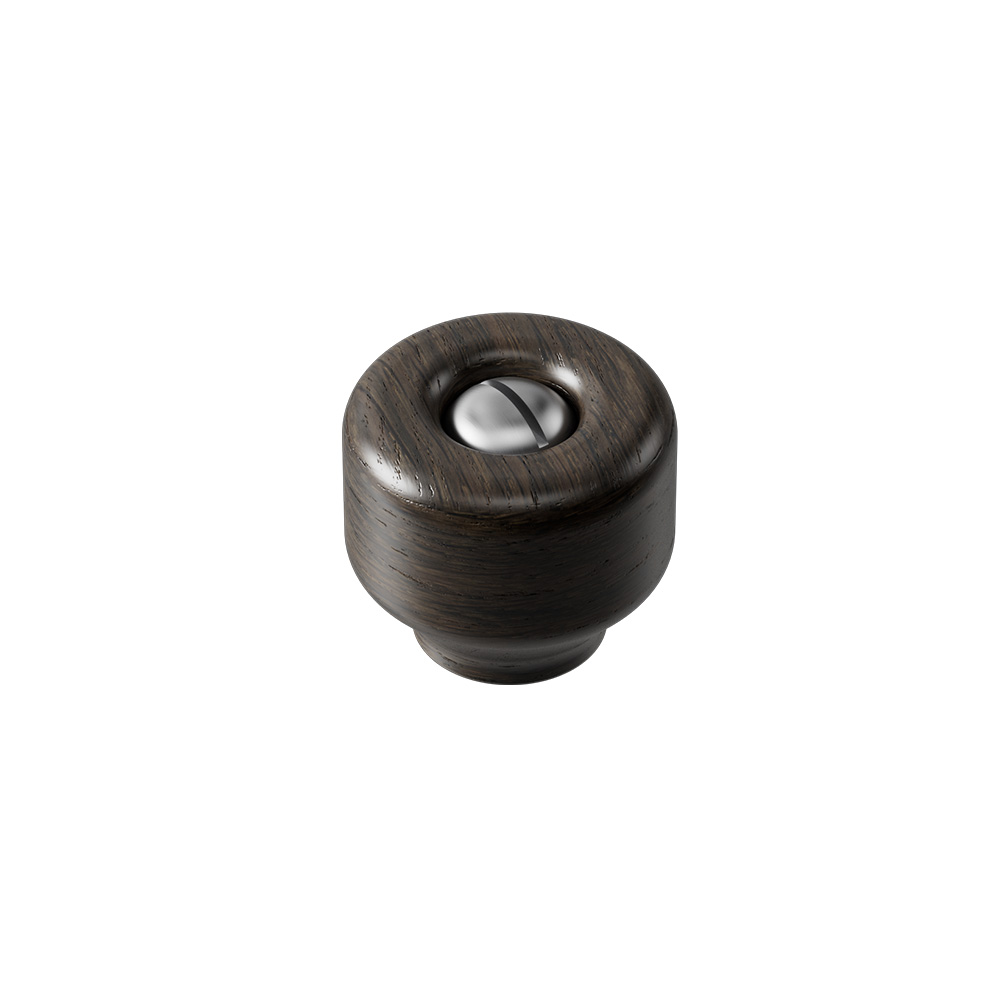 Bouton Nola - 30mm - Chêne Teinté Foncé