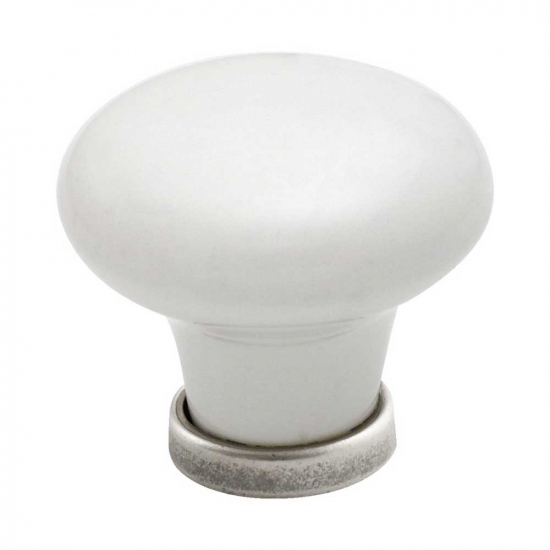 Bouton 24136 - Blanc/Étain