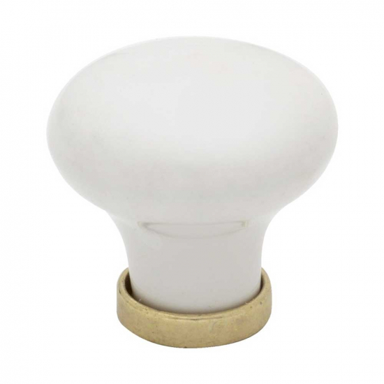 Bouton 24136 - Blanc/Laiton