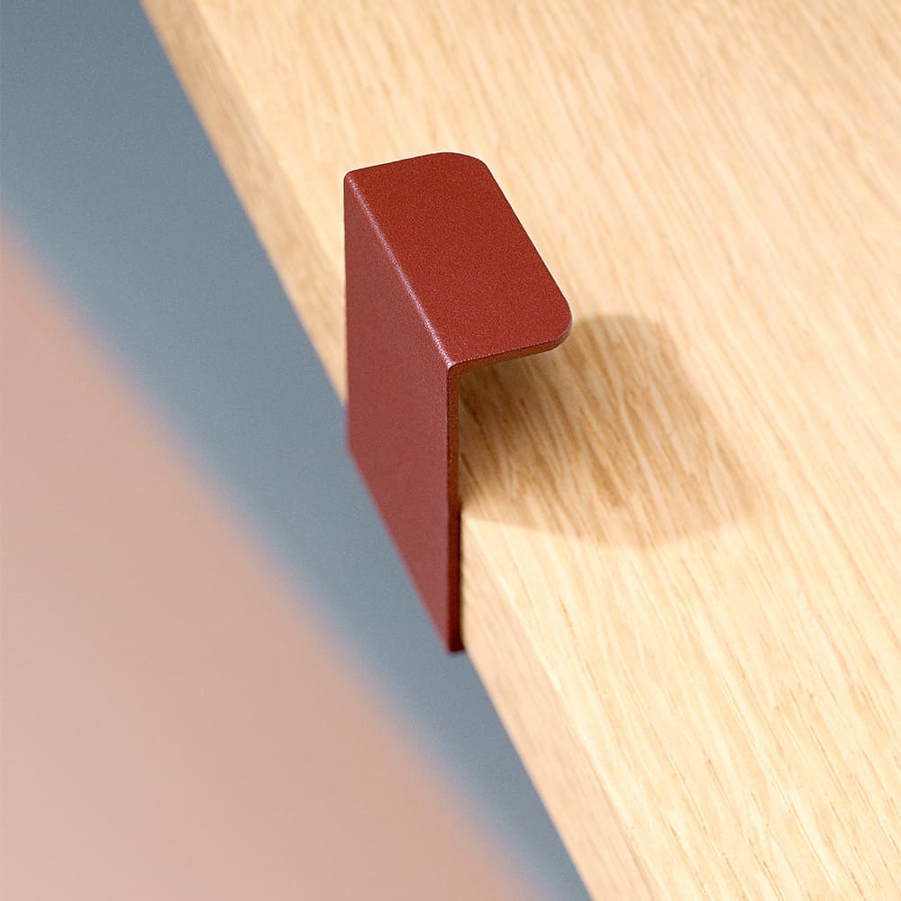 Poignée Toniton Hide - 40mm - Reddish Brown