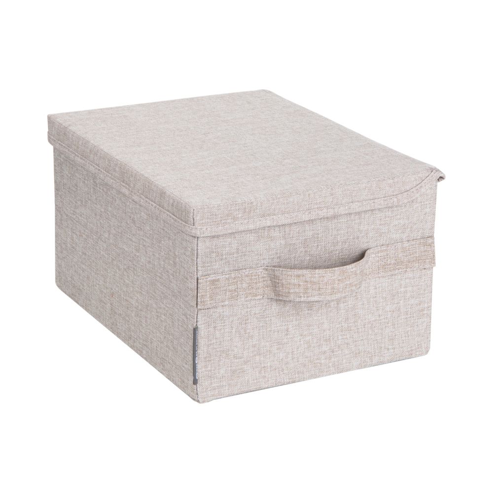 Boîte de rangement avec couvercle - Beige
