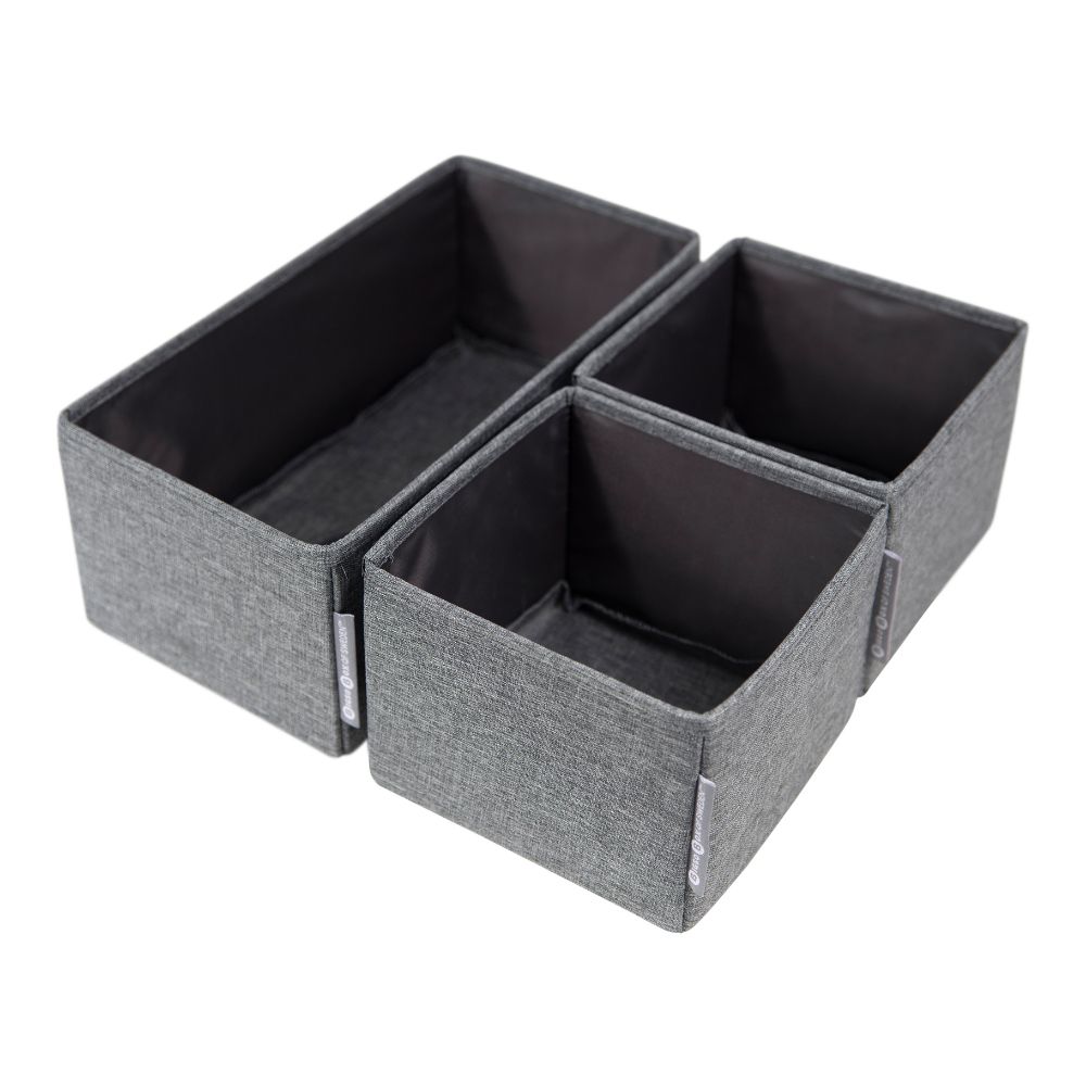 Boîte de rangement 3-set - Gris