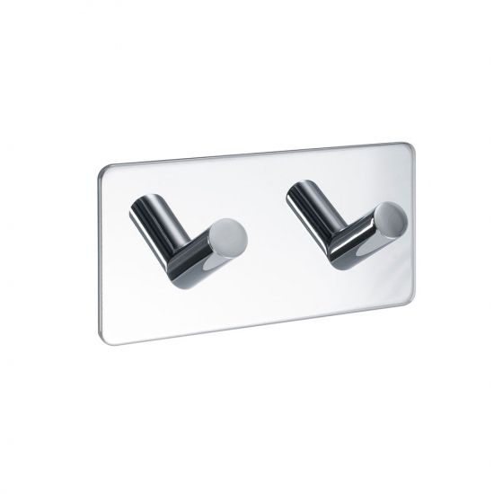 Patère Porte-serviette Base 200 2-patère - Chrome