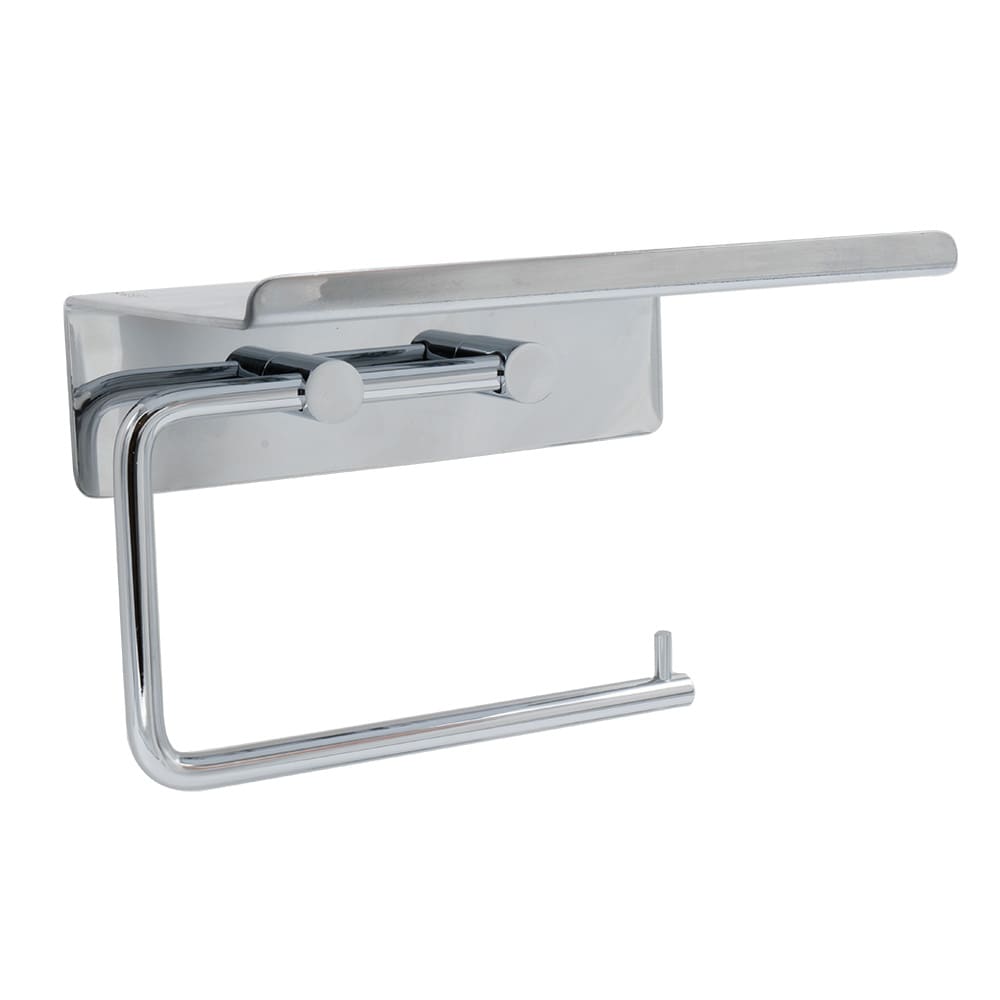 Porte Papier Toilette Avec Étagère - Chrome