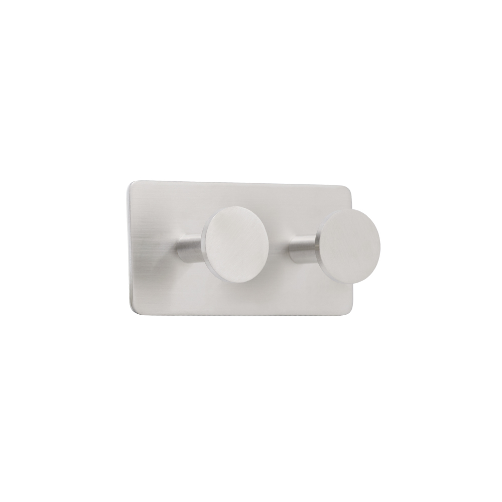 Patère Porte-serviette Base 210 2-patère - Fini Acier Inoxydable Brossé