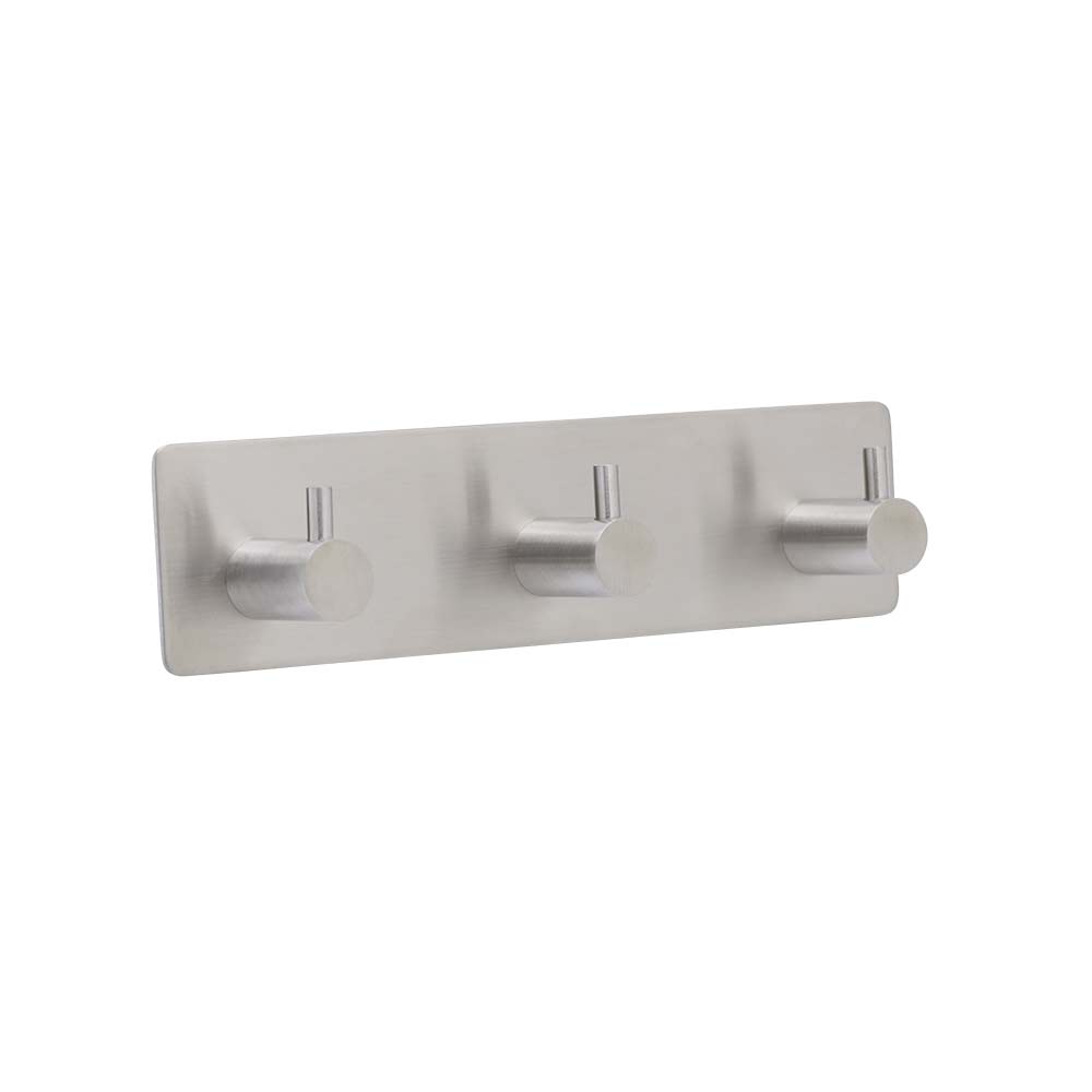 Patère Porte-serviette Base 220 3-patère - Fini Acier Inoxydable Brossé