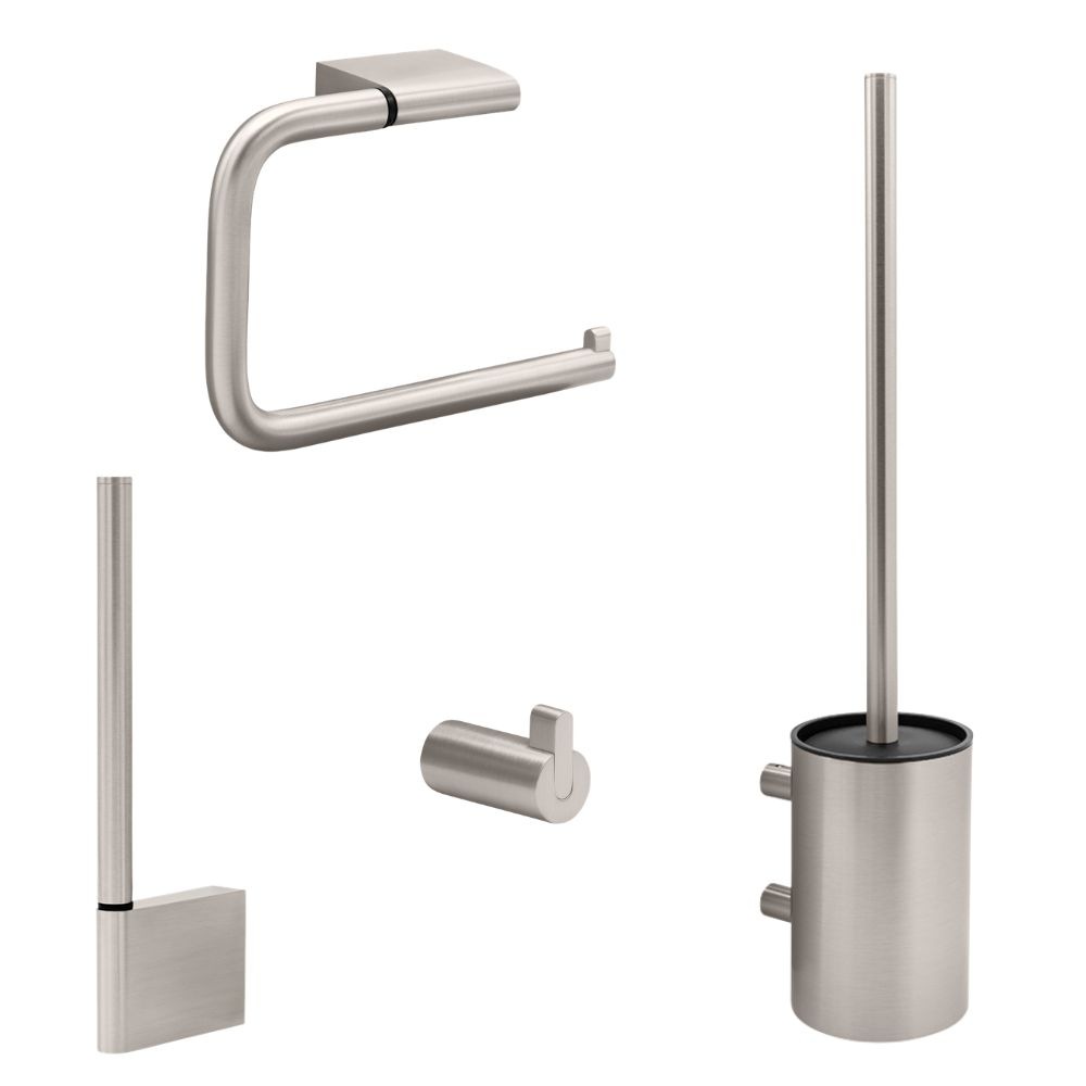 Kit de Salle de Bain Flow - Nickel Brossé