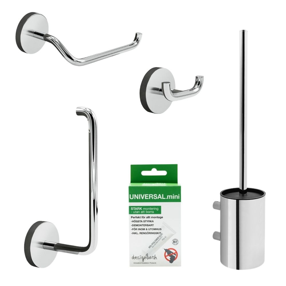 Kit de Salle de Bain Calm - Chrome Poli