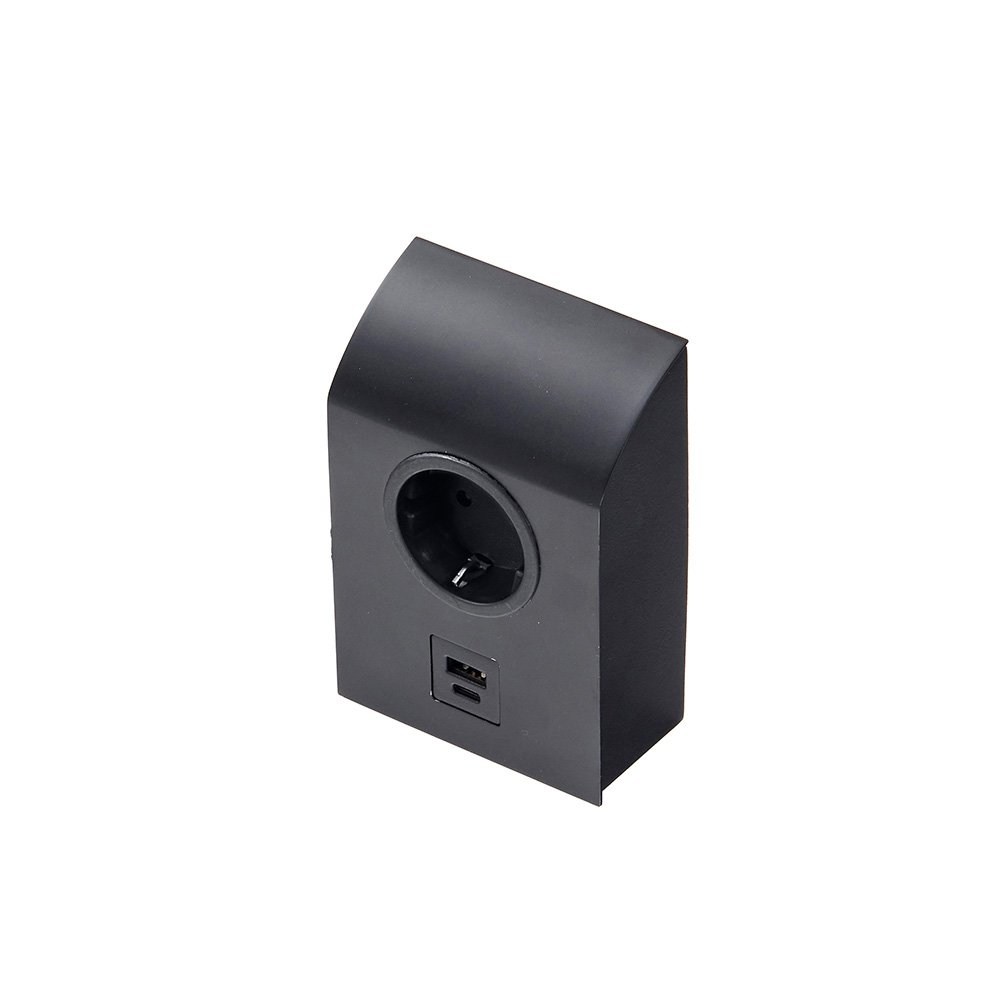 Prise De Courant Mini Born - Noir Mat
