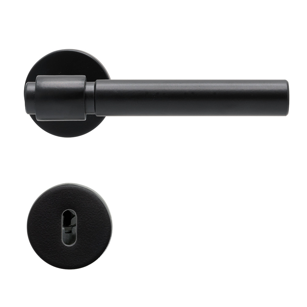 Poignée De Porte Helix 200 Plaine - Noir