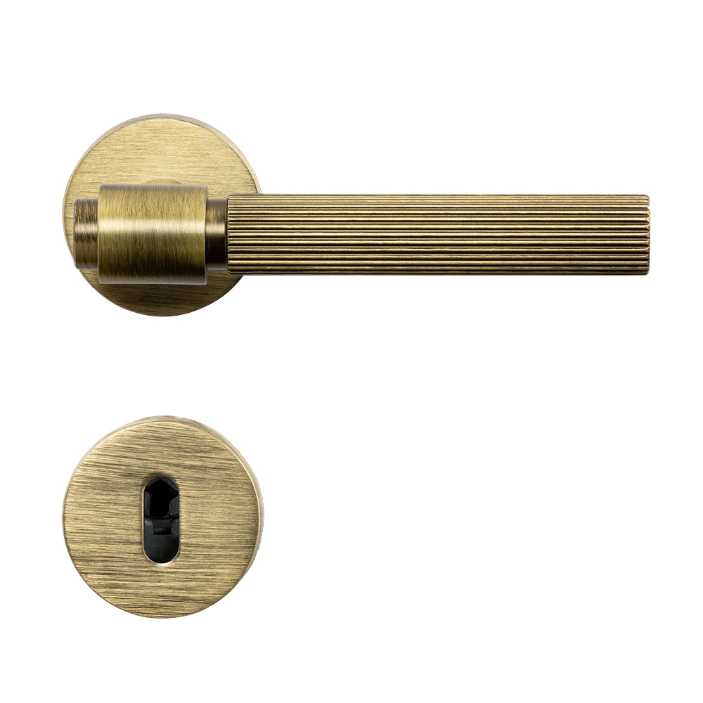 Poignée De Porte Helix 200 Stripe - Bronze Antique