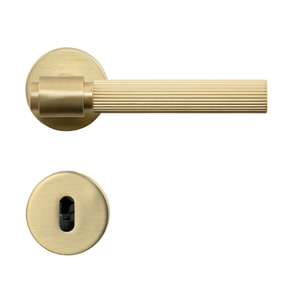 Poignée De Porte Helix 200 Stripe - Laiton