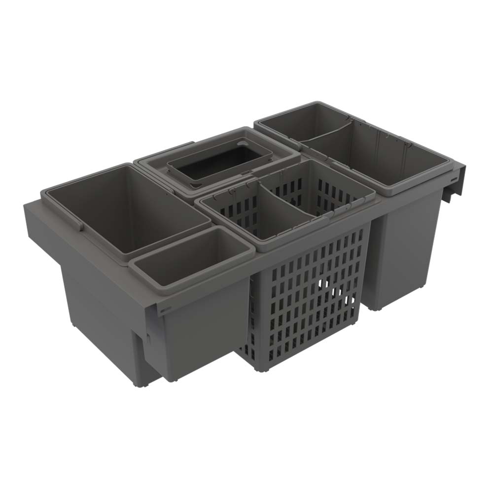 Poubelle De Tri Sélectif - Trend Highside Eco - Gris Foncé
