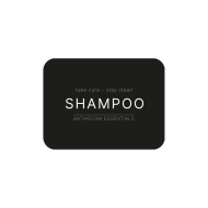 Etiquette Adhésive - Shampoing - Noir Mat