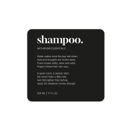 Étiquette Adhésive Premium - Shampoo- Noir Mat