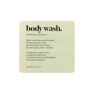 Étiquette Adhésive Premium - Body Wash - Beige