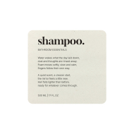Étiquette Adhésive Premium - Shampoo - Beige