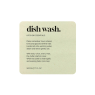 Étiquette Adhésive Premium - Dish Wash - Beige
