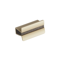 Poignée Papillon -32mm -  Chêne Teinté Foncé/Laiton Mat