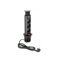 Colonne Électrique 60mm 3pcs 230V Prise EU – Noir