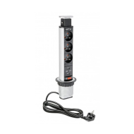 Colonne Électrique 60mm 3pcs 230V Prise 2pcs USB – Argent