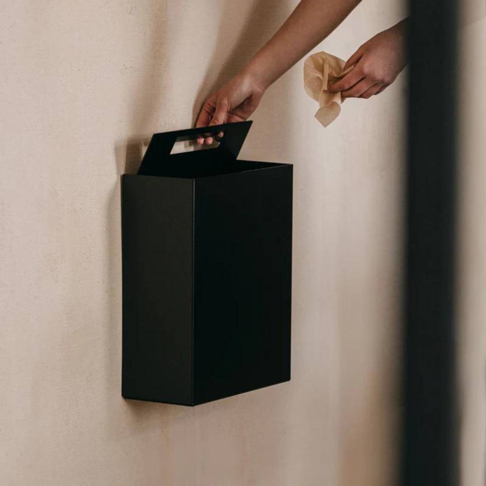 Poubelle murale - 9L - Noir