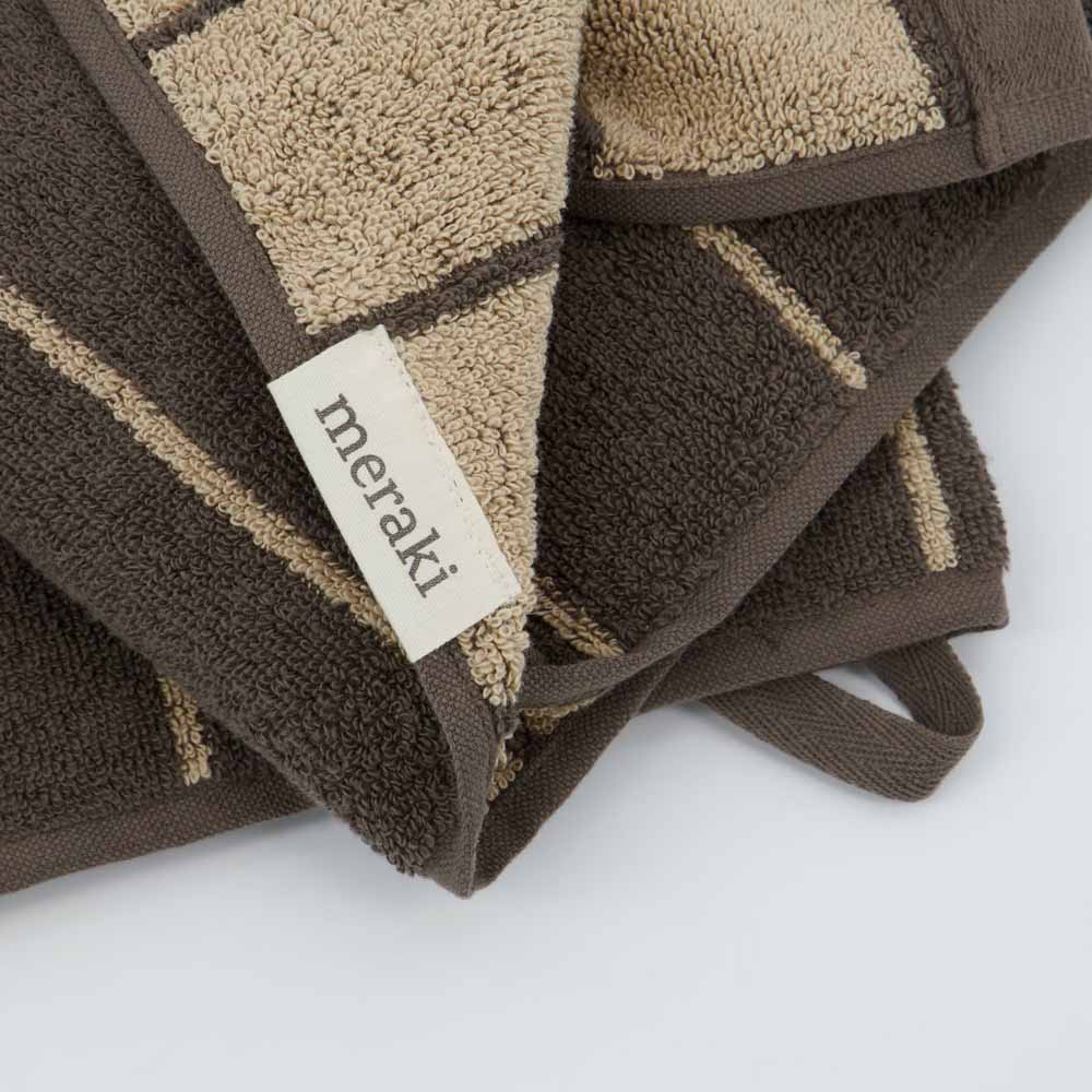 Serviette Stripe - 50X100cm - Army Paquet De 2