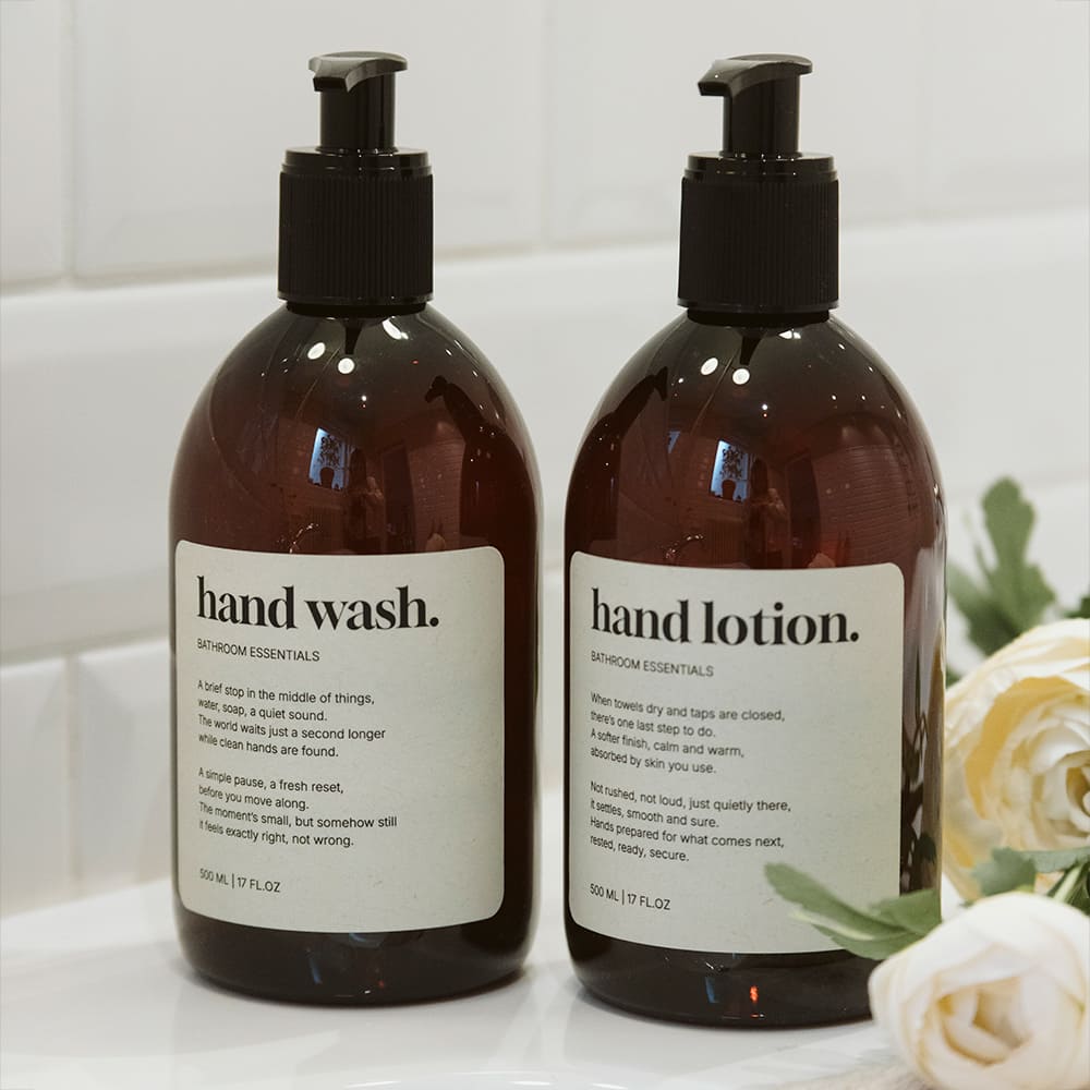 Étiquette Adhésive Premium - Shampoo - Beige