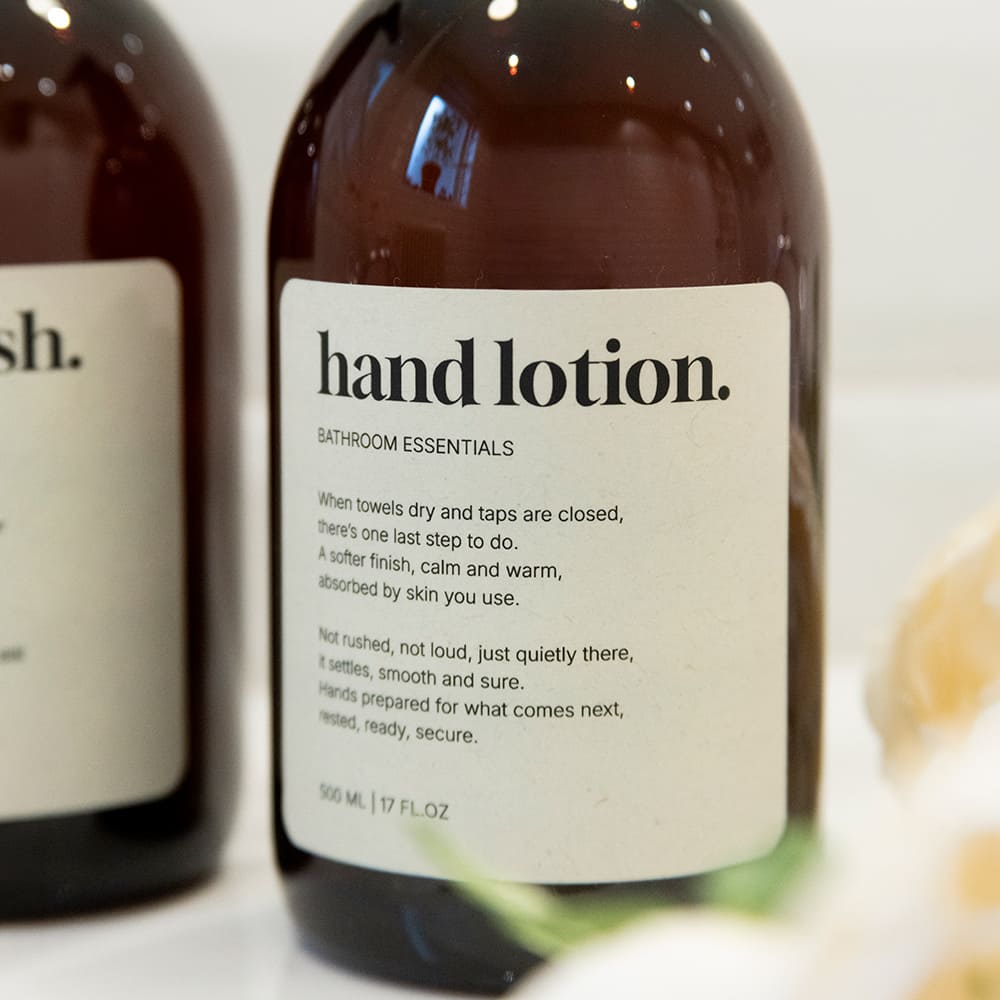 Étiquette Adhésive Premium - Hand Lotion - Beige