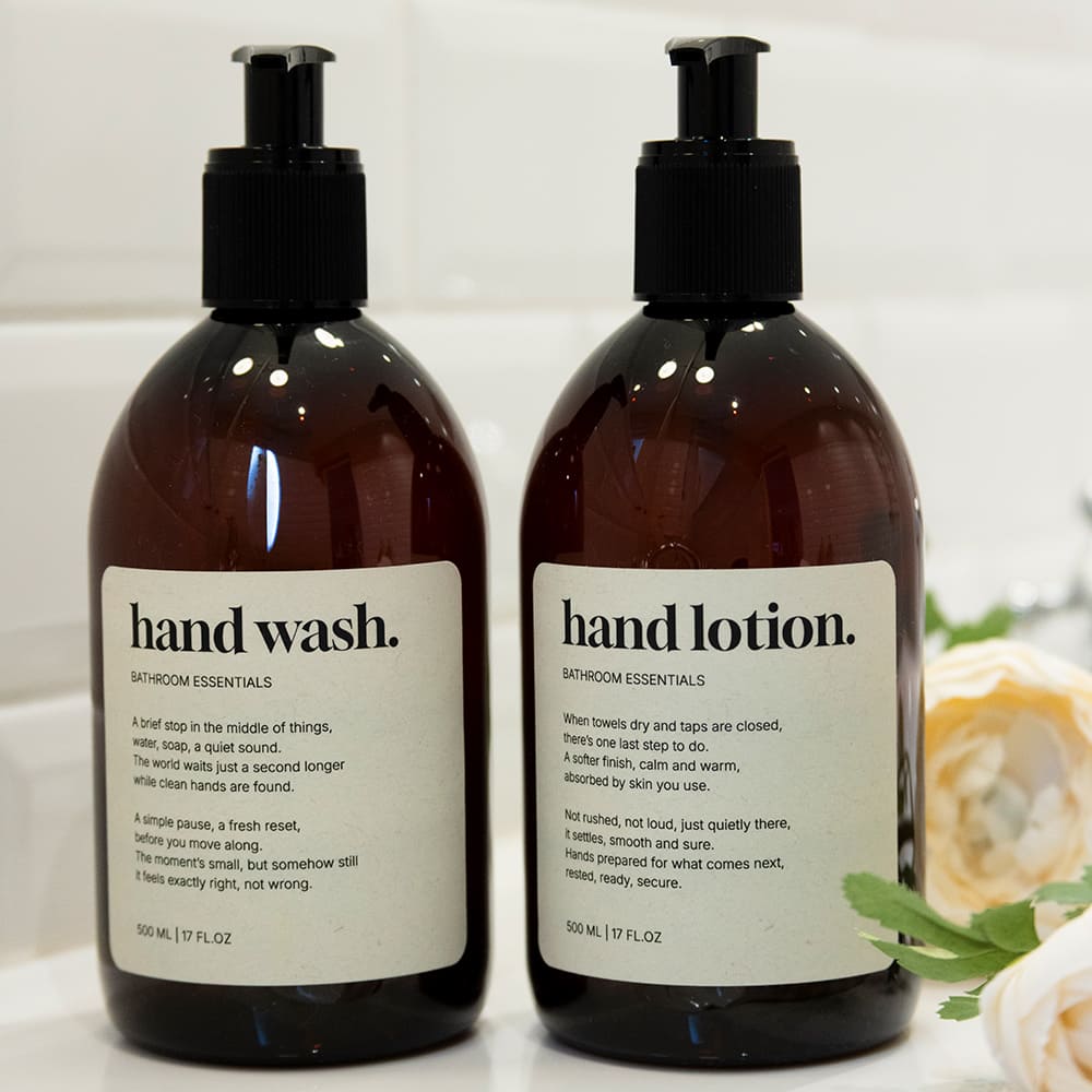 Étiquette Adhésive Premium - Hand Lotion - Beige