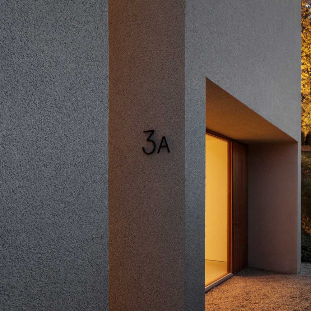 Lettre De Maison Contemporary - B - Noir