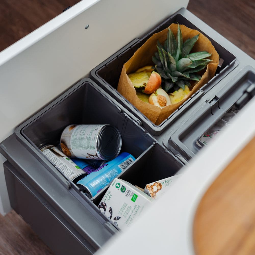 Poubelle De Tri Sélectif - Cube Basic Eco - Gris Foncé