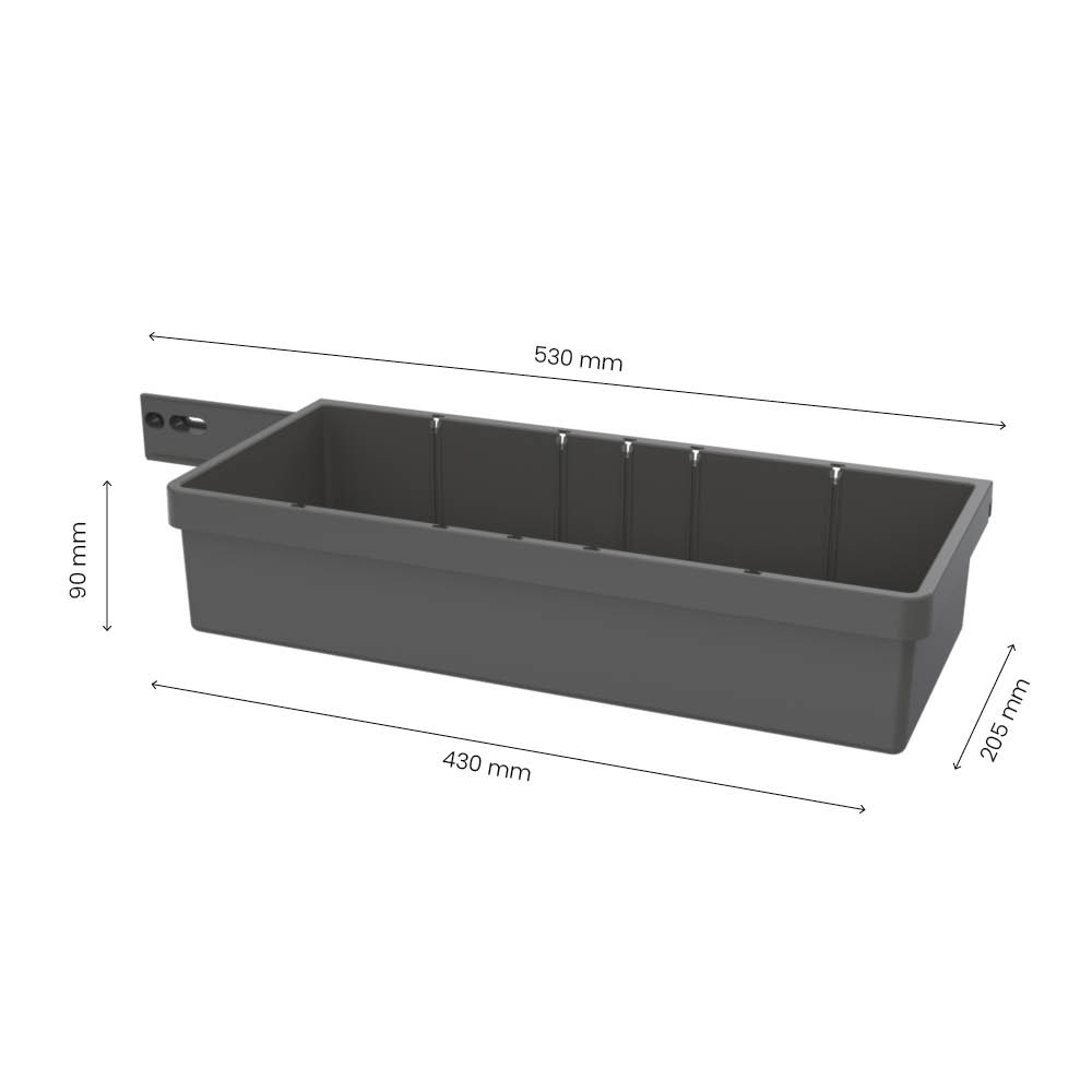 Plateau D'armoire De Nettoyage - Gris Foncé