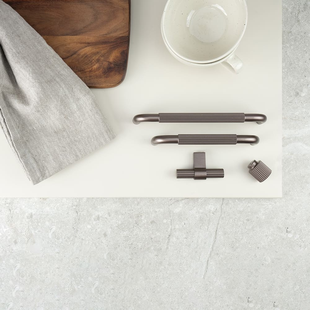 Bouton Helix Stripe - 20mm - Bronze Foncé