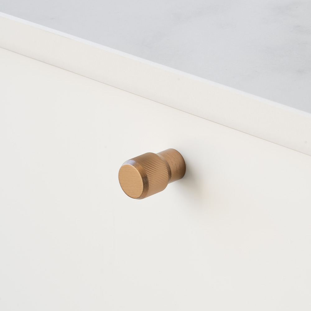 Bouton Brooklyn Ø20mm - Laiton Brossé Foncé